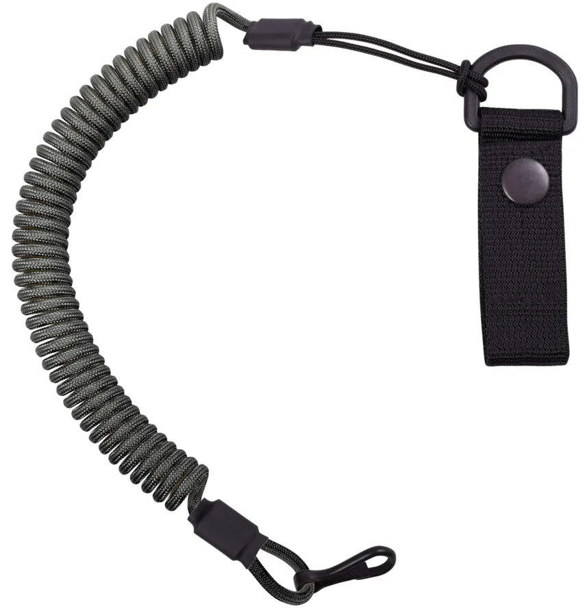 Тренчик страховочный из паракорда CORD с креплением на ремень и карабином (grey)