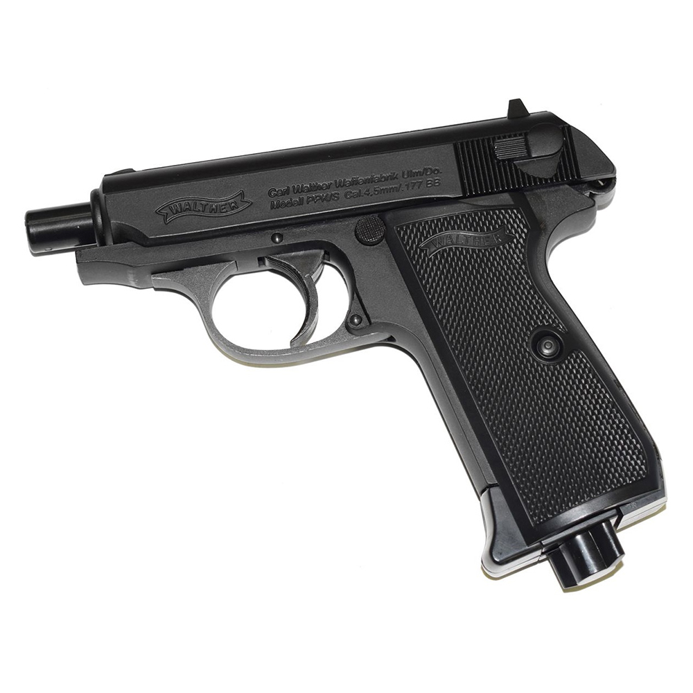 Пистолет пневматический Umarex Walther PPK\S сплав, черный, BlowBack