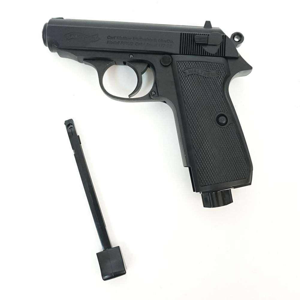 Пистолет пневматический Umarex Walther PPK\S сплав, черный, BlowBack