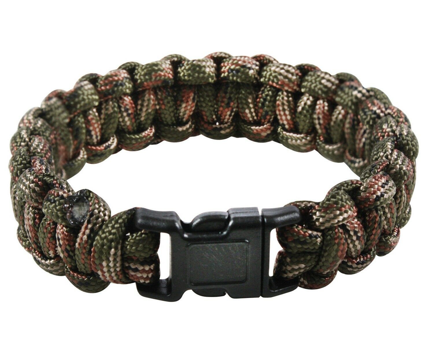 Браслет "Paracord" (2 см) (polyester) Rothco (Woodland Camo-8")