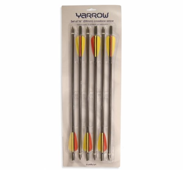 Стрела арбалетная алюминиевая MK-AL16/6BK (черная) (6 шт. блистер)