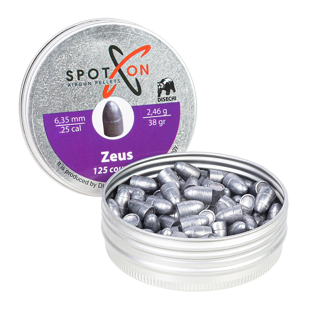 Пули пневматические SPOTON Zeus калибр 6,35 мм, 2,46 гр. (125 штук)
