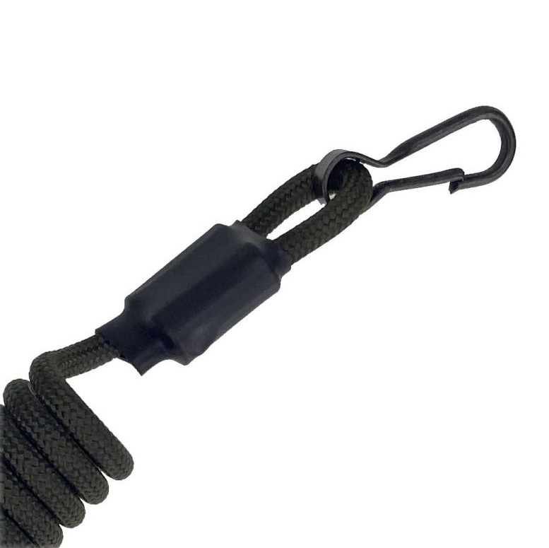 Тренчик страховочный из паракорда CORD с креплением на ремень и карабином (black)