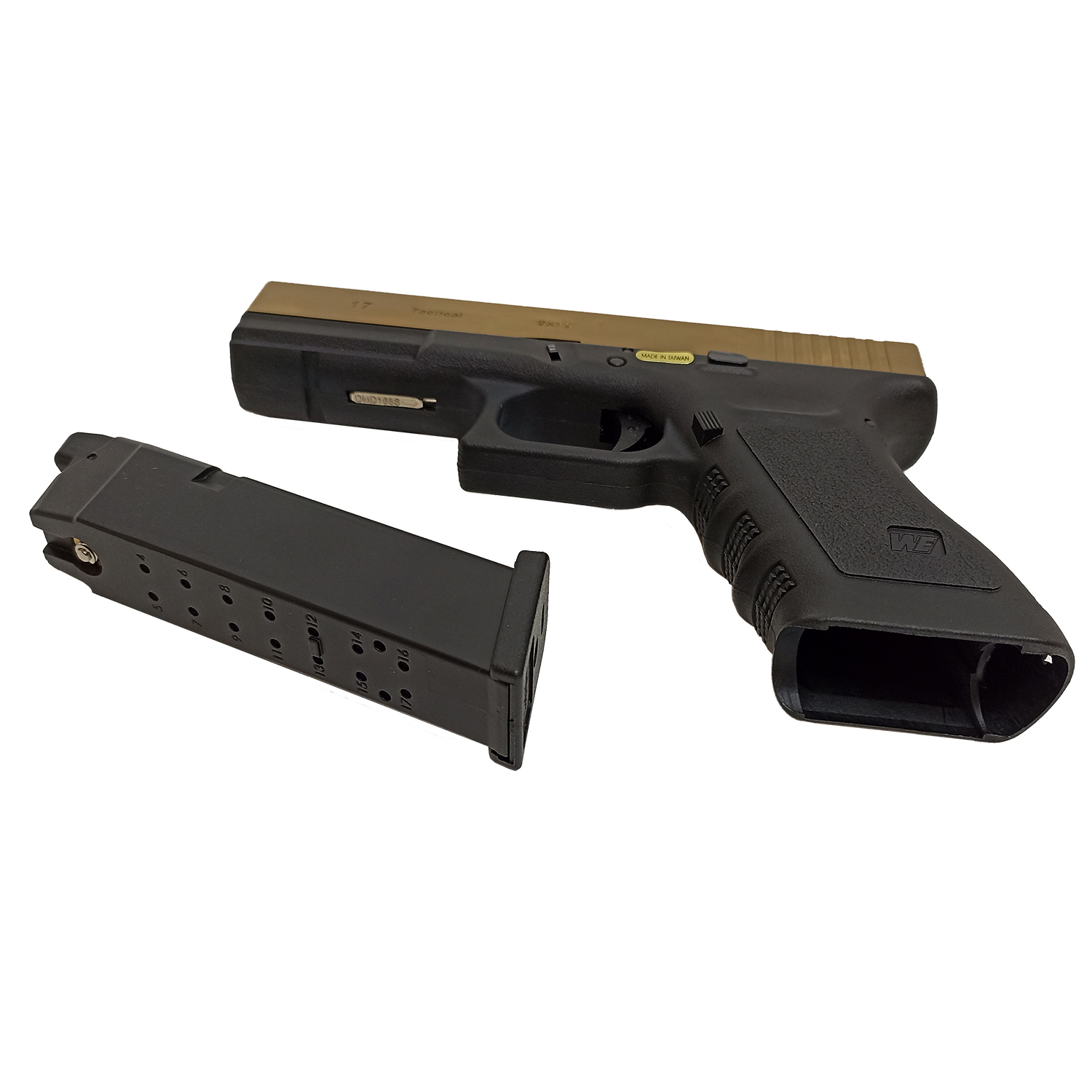 Пистолет страйкбольный WE Glock 17 Gen3 Titanium WE-G001A-TG