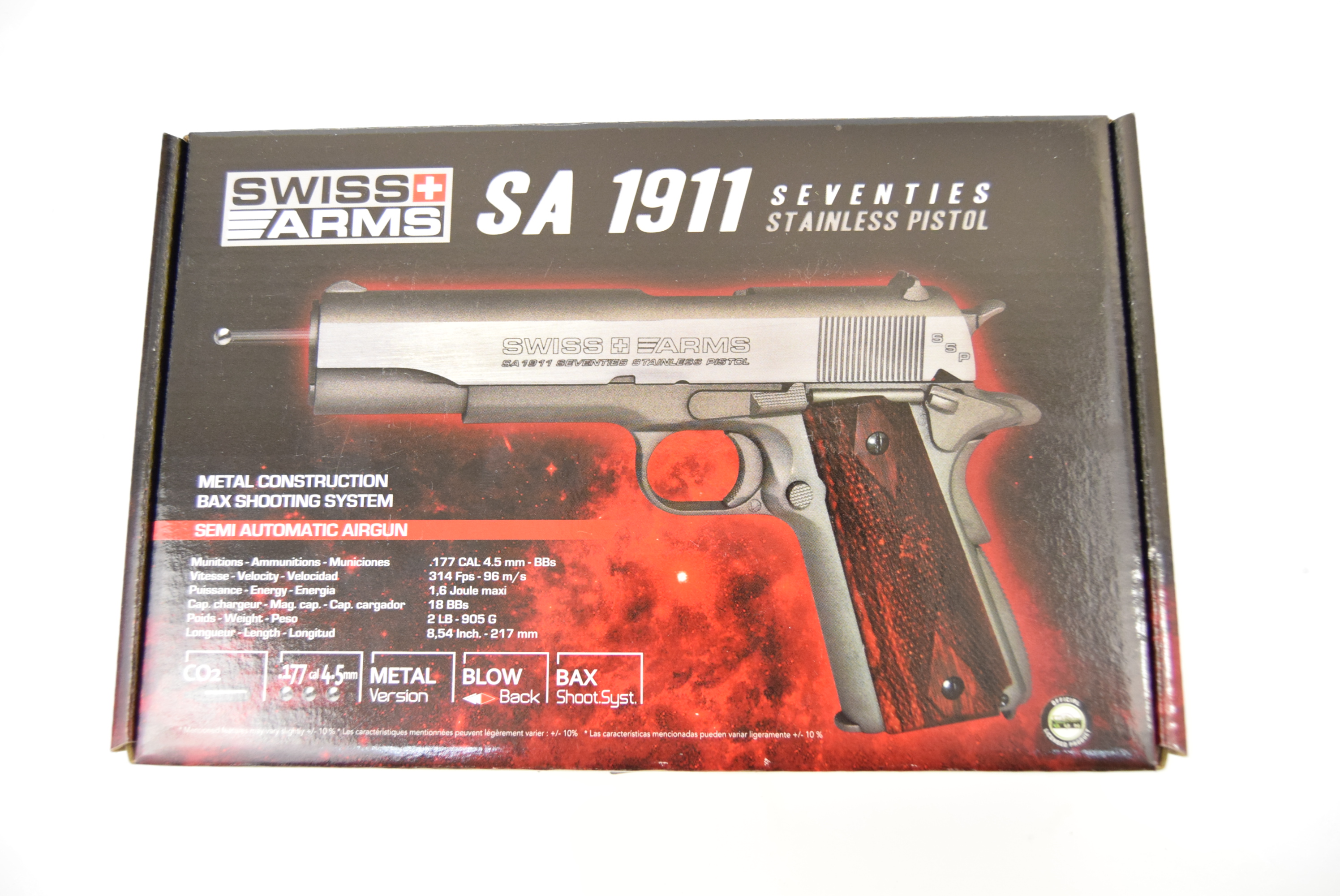 Пневматический пистолет Swiss Arms SA1911 SSP (colt) 4,5 мм