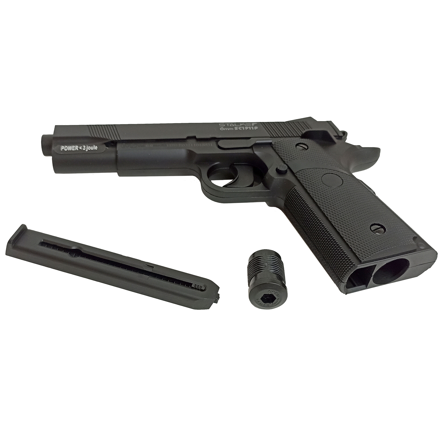 Пистолет страйкбольный Stalker SC1911P (Colt 1911), калибр 6 мм BB, 12 г CO2, пластиковый корпус