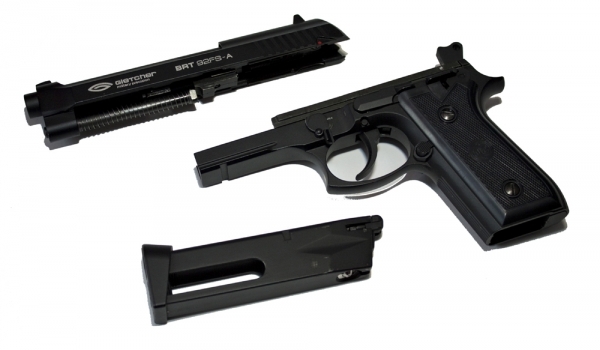Пистолет страйкбольный Gletcher BRT 92FS-A Soft Air