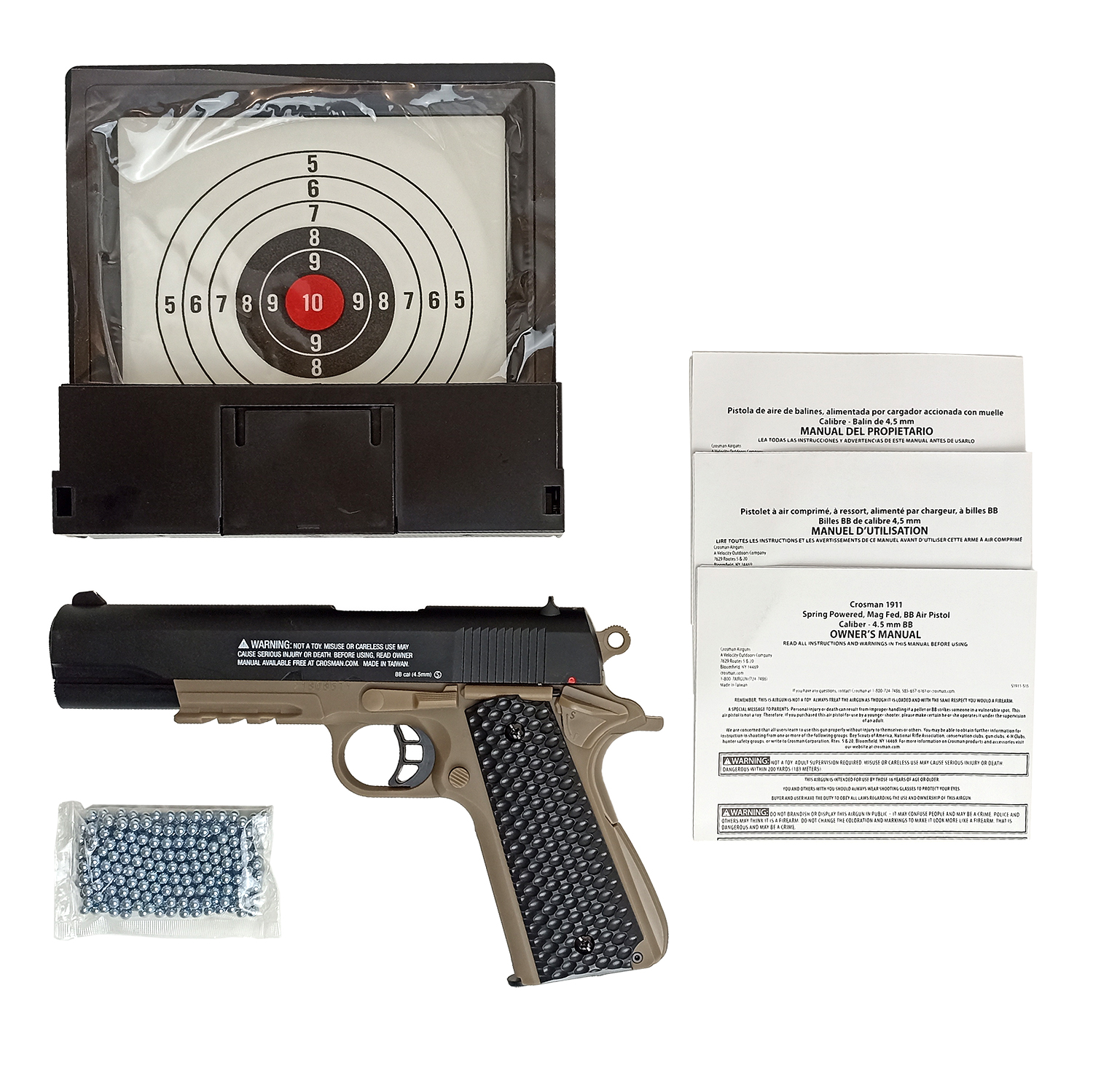 Пистолет пневматический Crosman S1911 калибр 4,5 мм