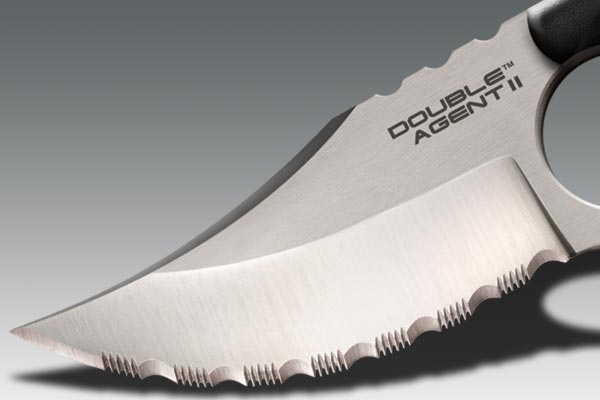 Нож Cold Steel Double Agent 1, AUS-8A, serrated, black